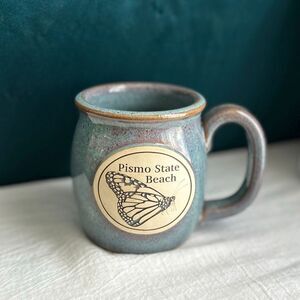 Sunset Hill Stoneware Pismo State Beach Monarch Butterfly Handcrafted Mug